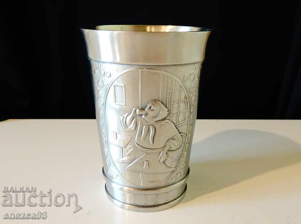 Pewter bowl, pewter mug 11.5 cm, 300 ml with price 59.00 BGN | € 30.17