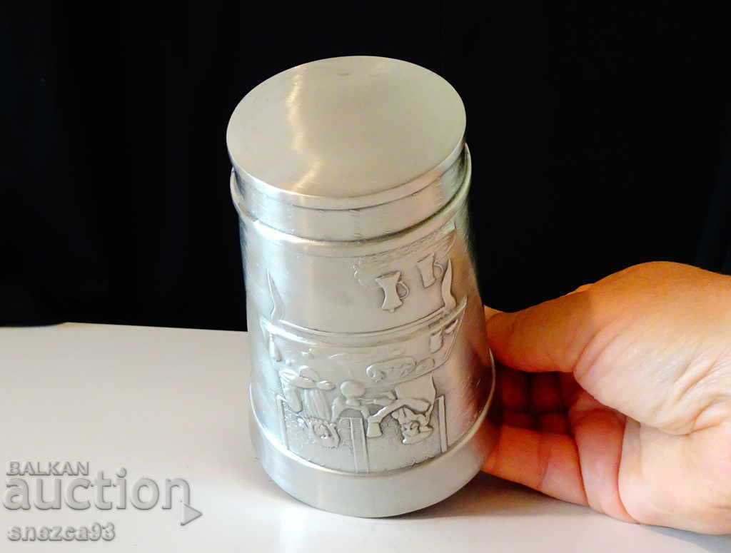 Pewter bowl, pewter mug 11.5 cm, 300 ml - 5