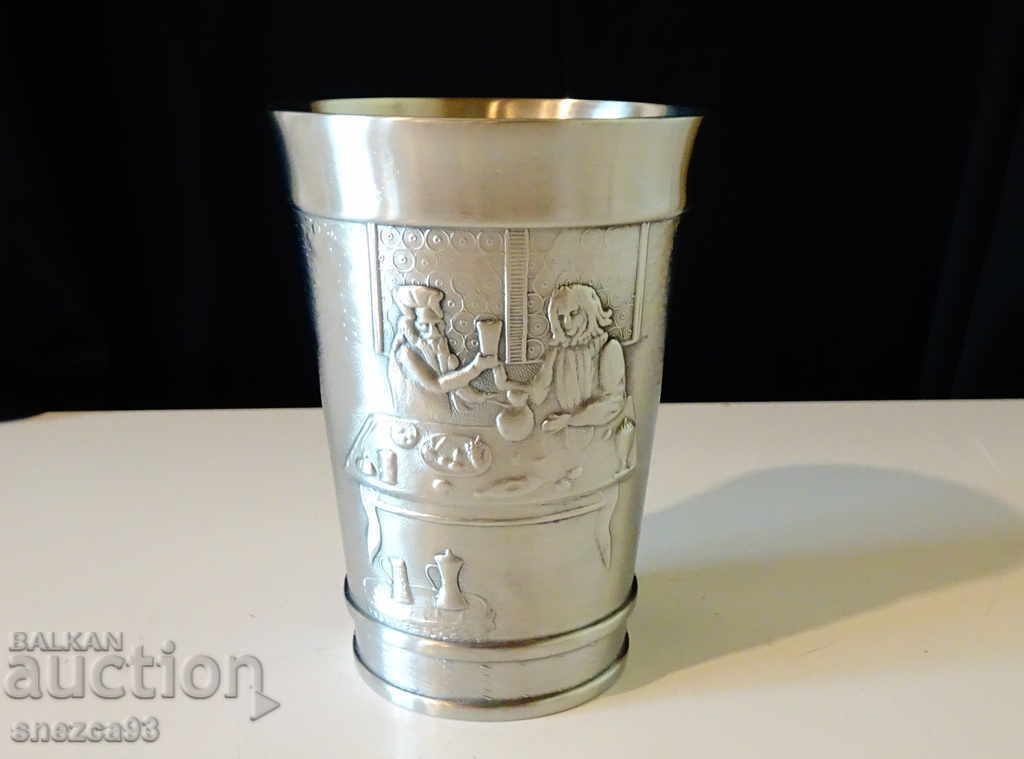 West German cup, tin mug 11.5 cm.