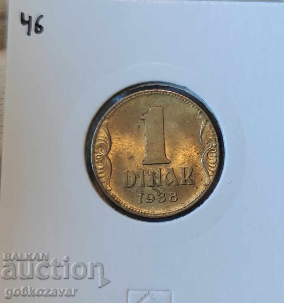 Yugoslavia 1 dinar 1938 UNC - 7 Yugoslavia 1 dinar 1938 UNC - 7