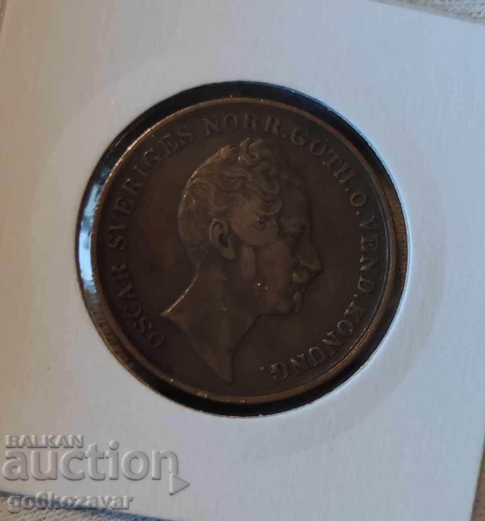 Delivery of Sweden 1 skilling 1855 RRR, VERY RARE!!!