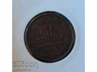 Sweden 1 skilling 1855 RRR, VERY RARE!!!