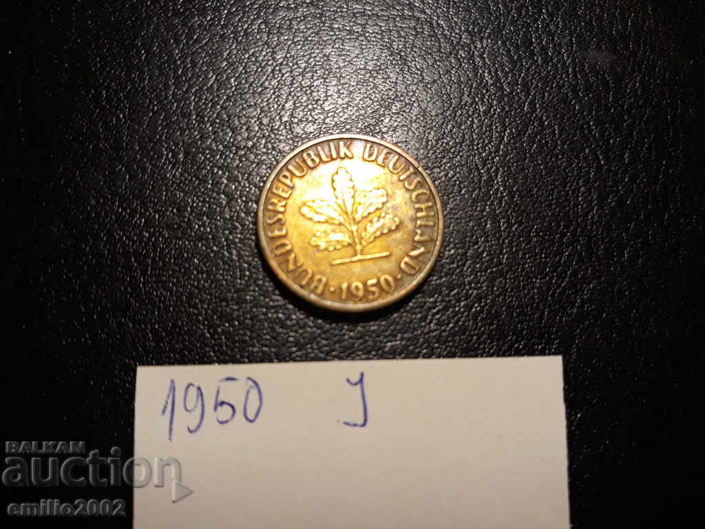 5 Pfening BDR J 1950 with price 0.49 BGN | € 0.25 5 Pfening BDR J 1950 with price 0.49 BGN | € 0.25