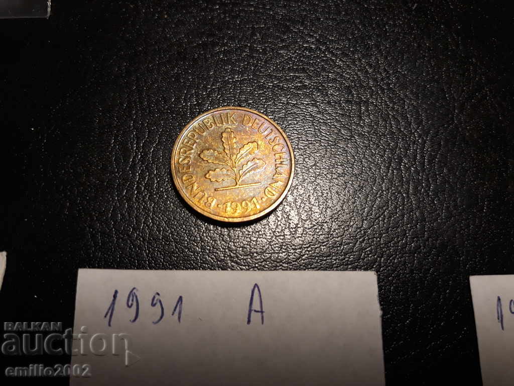 5 Pfening BDR Α 1991 με τιμή 0.49 BGN | € 0.25 5 Pfening BDR Α 1991 με τιμή 0.49 BGN | € 0.25