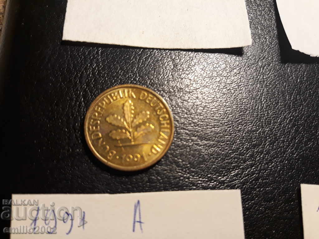 5 Pfening BDR A 1991 with price 0.49 BGN | € 0.25 5 Pfening BDR A 1991 with price 0.49 BGN | € 0.25