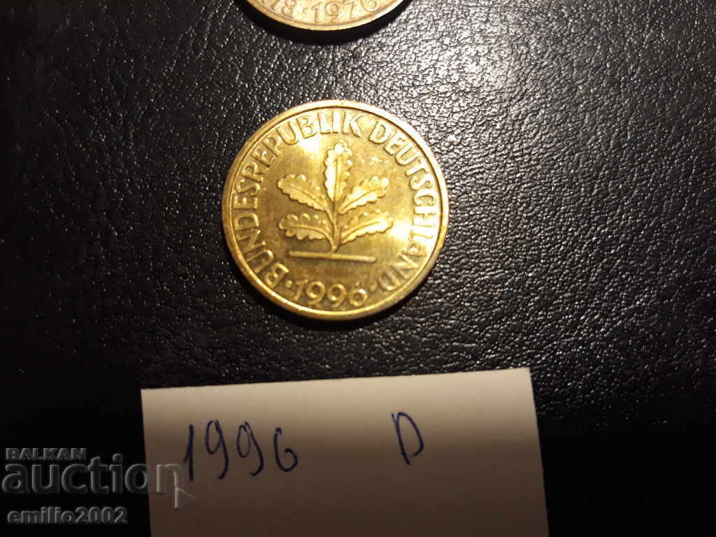 10 Pfening BDR D 1996 with price 0.49 BGN | € 0.25 10 Pfening BDR D 1996 with price 0.49 BGN | € 0.25