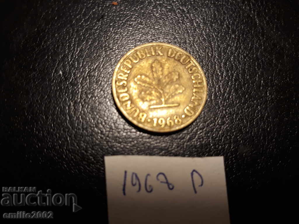 10 Pfening BDR D 1968 with price 0.49 BGN | € 0.25 10 Pfening BDR D 1968 with price 0.49 BGN | € 0.25