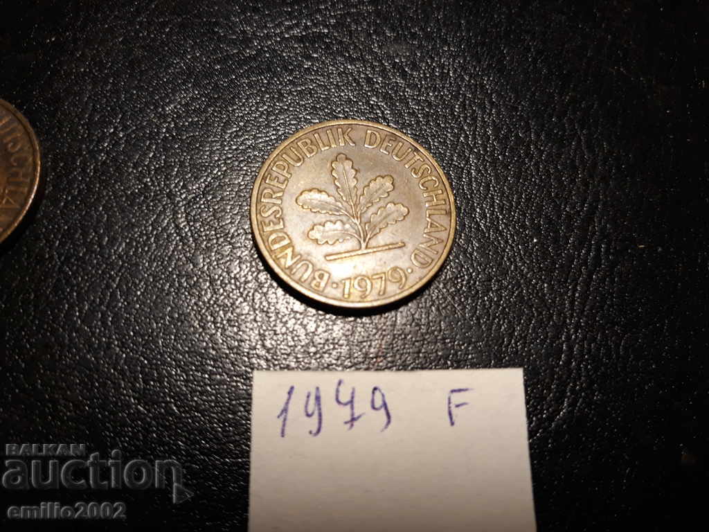 10 Pfening BDR F 1979г с цена 0.49 лв. | € 0.25 10 Pfening BDR F 1979г с цена 0.49 лв. | € 0.25