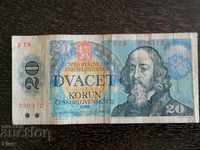 Банкнотa - Чехословакия - 20 крони | 1988г.