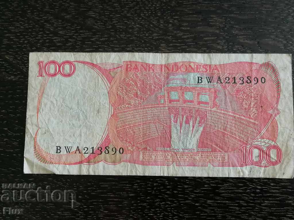 Banknote - Indonesia - 100 rupiah | 1984 with price 3.25 BGN | € 1.66 Banknote - Indonesia - 100 rupiah | 1984 with price 3.25 BGN | € 1.66