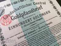 Reich bond 8% on 100 gold marks 1925