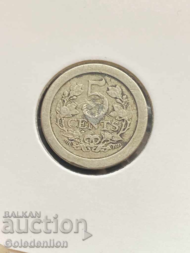Netherlands - 5 cents 1907
