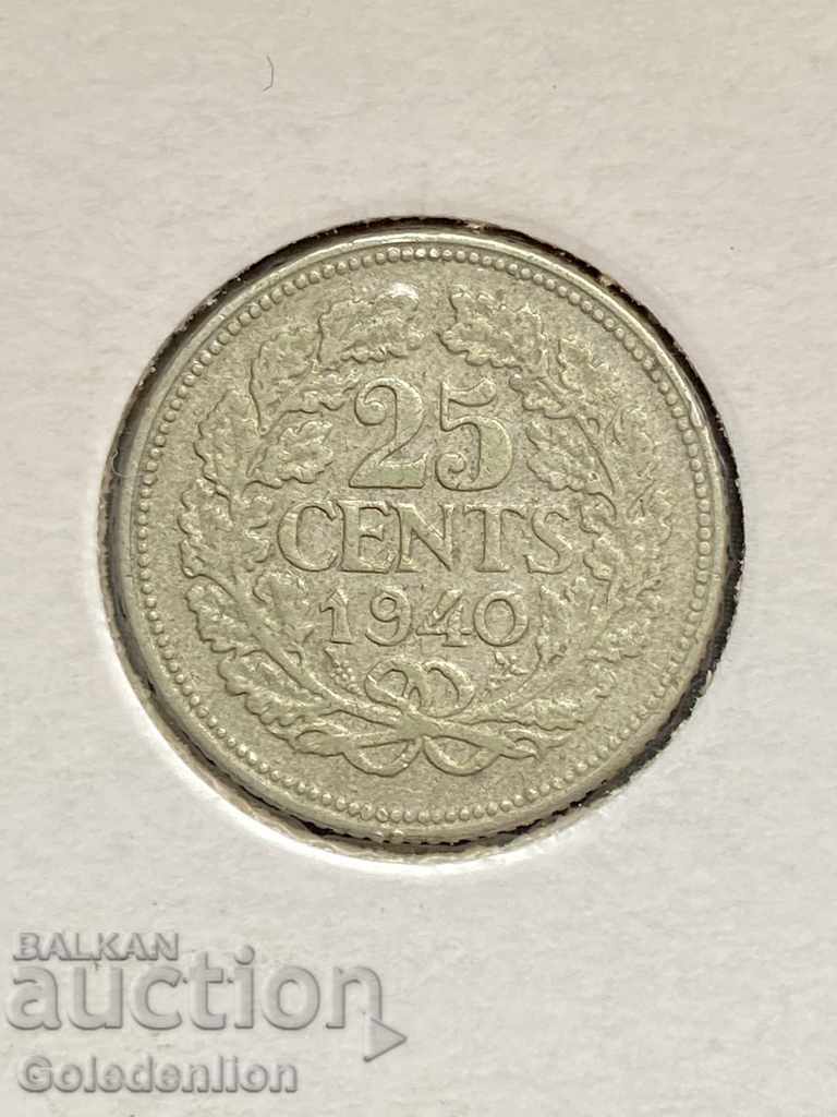 The Netherlands - 25 cents in 1940