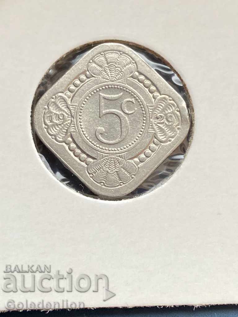 Холандия- 5 цента 1929