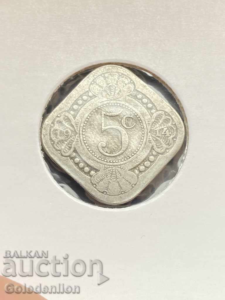 Netherlands - 5 cents 1914