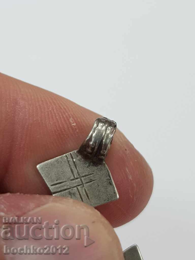 Δημοπρασία Συλλεκτικός Παλαιός Ασημένιος Ευρωπαϊκός Ρωσικός Σταυρός 19ου αιώνα