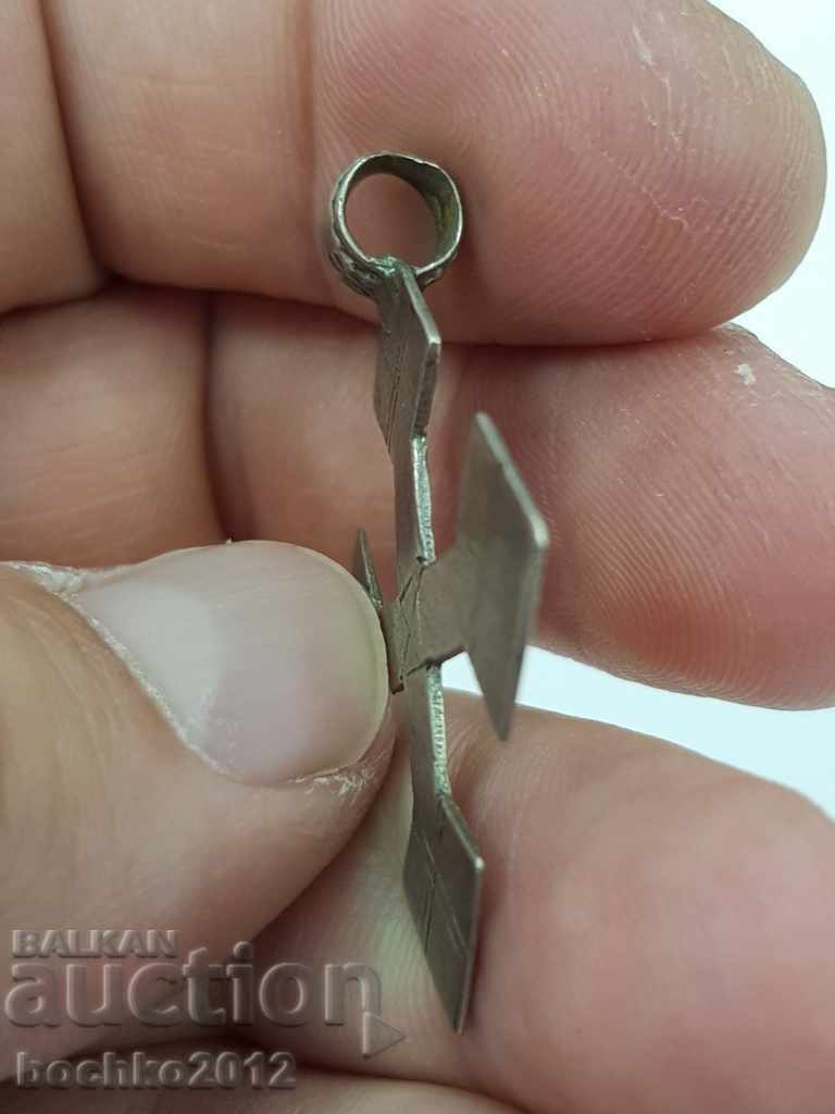 Συλλεκτικός Παλαιός Ασημένιος Ευρωπαϊκός Ρωσικός Σταυρός 19ου αιώνα - 6