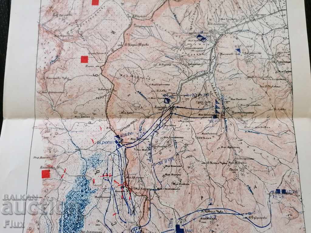 Auction Old map The attack on the height. Beech Head on October 3, 1915. Auction Old map The attack on the height. Beech Head on October 3, 1915.