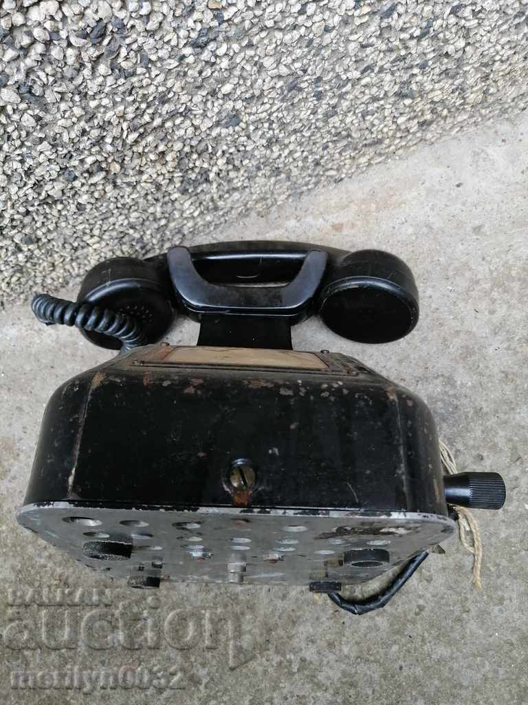 Telephone set German military telephone Kingdom of Bulgaria - 7 Telephone set German military telephone Kingdom of Bulgaria - 7