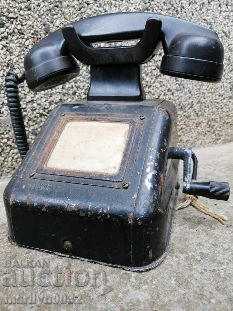 Telephone set German military telephone Kingdom of Bulgaria