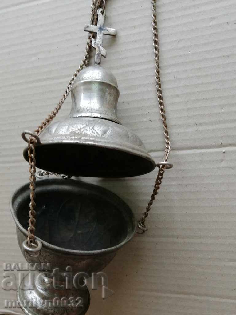 Стара кандилница свещеничиски съд кръст - 5 Стара кандилница свещеничиски съд кръст - 5