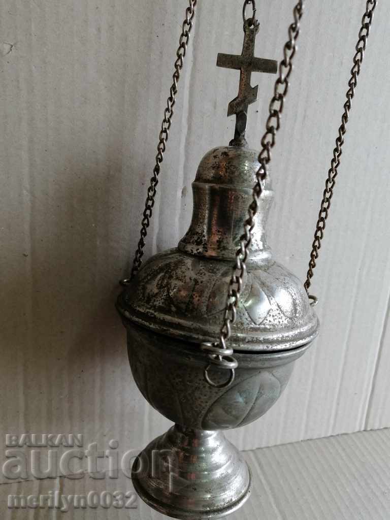 Стара кандилница свещеничиски съд кръст - 6 Стара кандилница свещеничиски съд кръст - 6