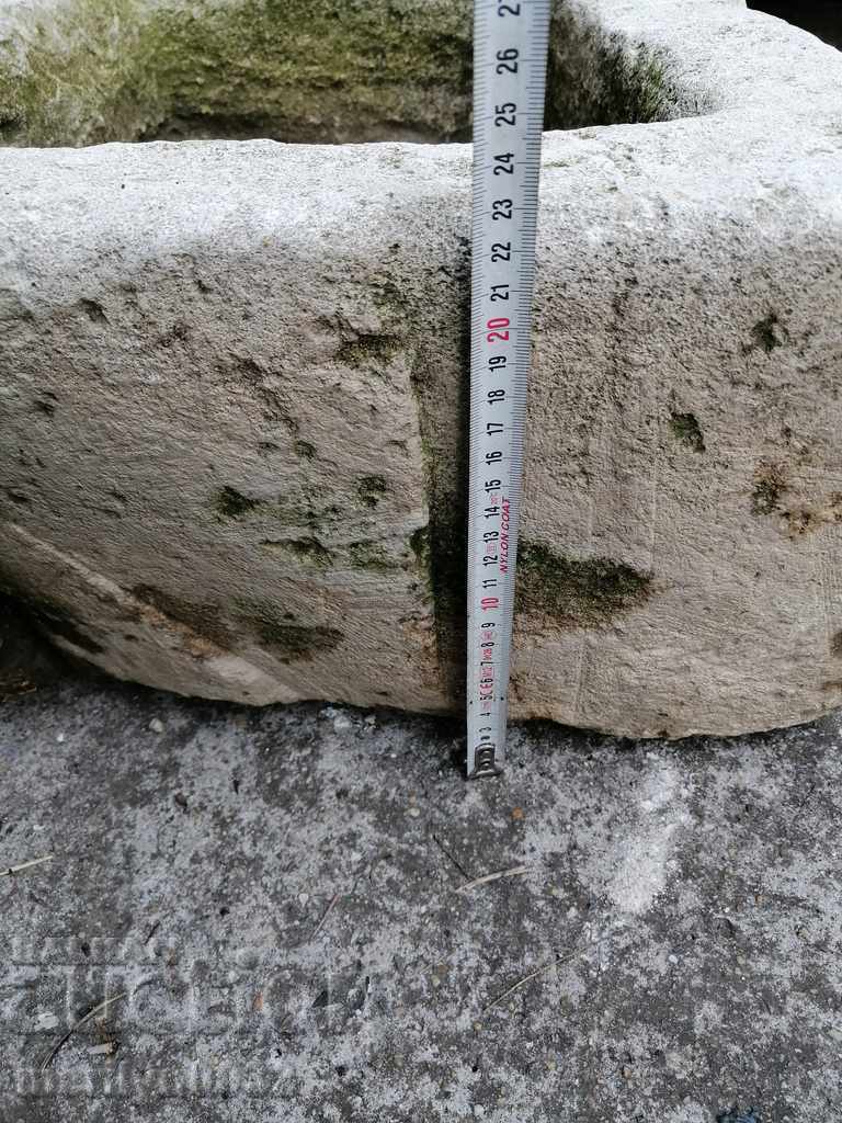Ancient stone trough, set with dimensions 59/40/24 cm with price 199.00 BGN | € 101.75 Ancient stone trough, set with dimensions 59/40/24 cm with price 199.00 BGN | € 101.75
