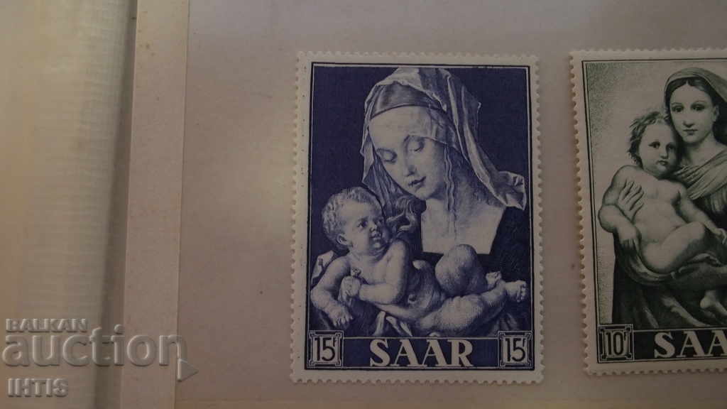 STAMPS - "SAAR" / MADONNY - GERMANY - with price 22.00 BGN | € 11.25 STAMPS - "SAAR" / MADONNY - GERMANY - with price 22.00 BGN | € 11.25