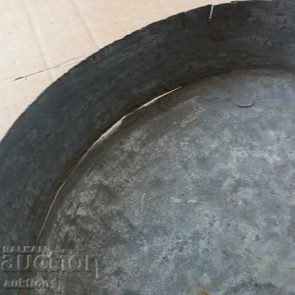 OLD SMALL FORGED COPPER TRAY - REVIVAL - 6 OLD SMALL FORGED COPPER TRAY - REVIVAL - 6