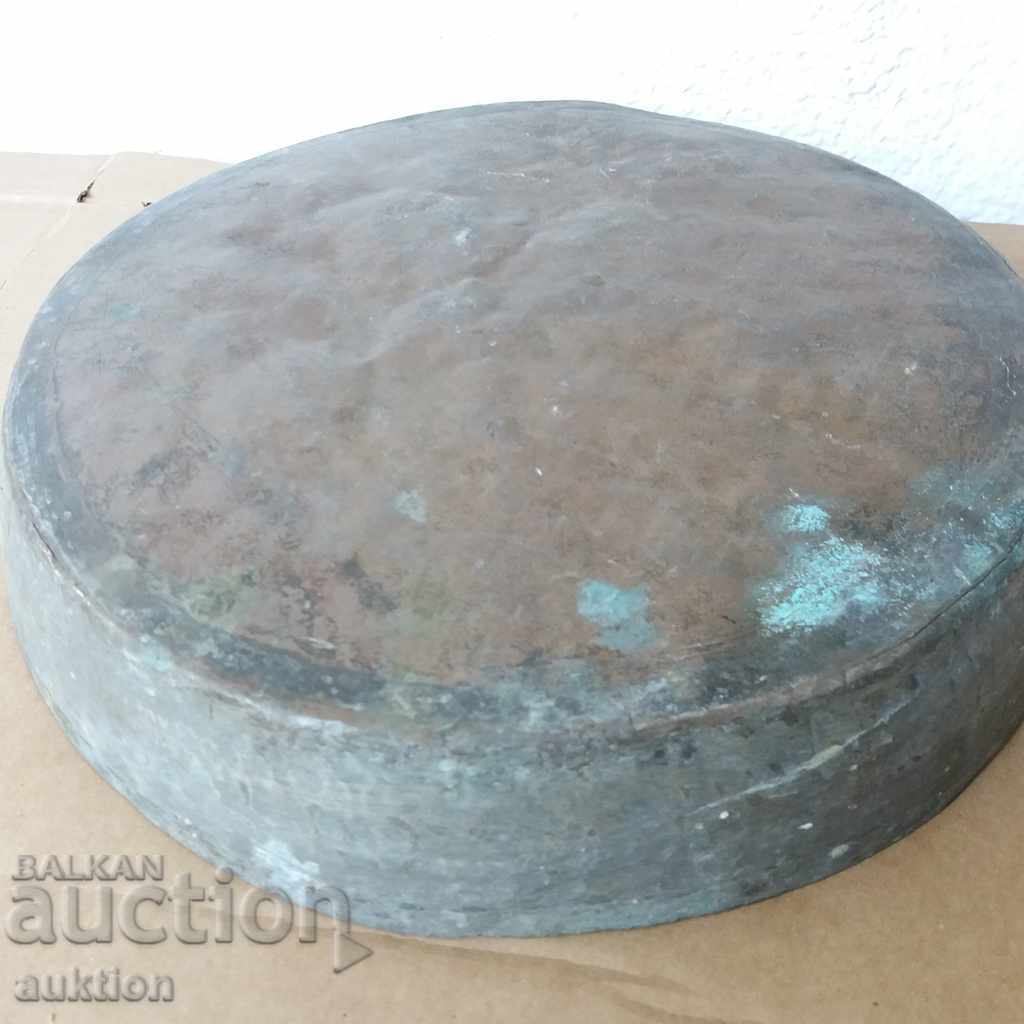 OLD SMALL FORGED COPPER TRAY - REVIVAL - 7 OLD SMALL FORGED COPPER TRAY - REVIVAL - 7