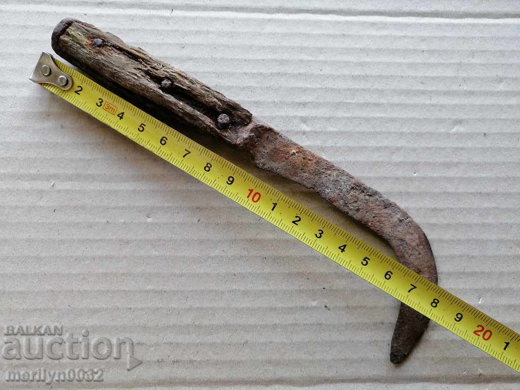 Hand-forged kosher kosher with wrought iron horns - 6