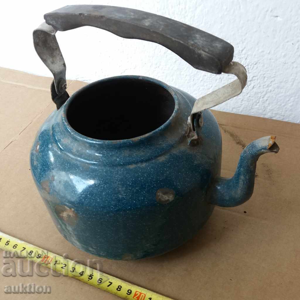 OLD SOC. ENAMELED TEAPOT - 6 OLD SOC. ENAMELED TEAPOT - 6