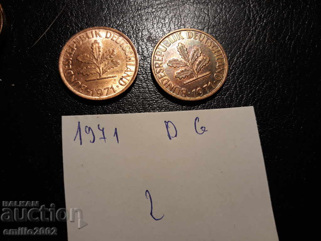 2 Pfening BDR DG 1971 with price 0.79 BGN | € 0.40 2 Pfening BDR DG 1971 with price 0.79 BGN | € 0.40