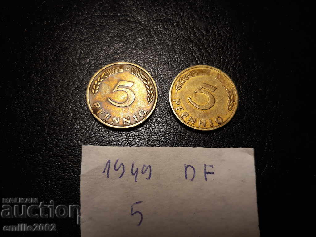 5 Pfennig BDR DF 1949 5 Pfennig BDR DF 1949