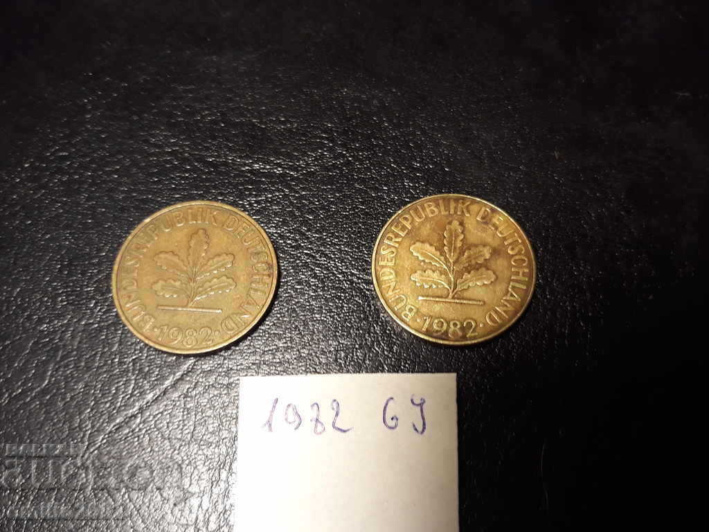 10 Pfening BDR GJ 1982 with price 0.79 BGN | € 0.40