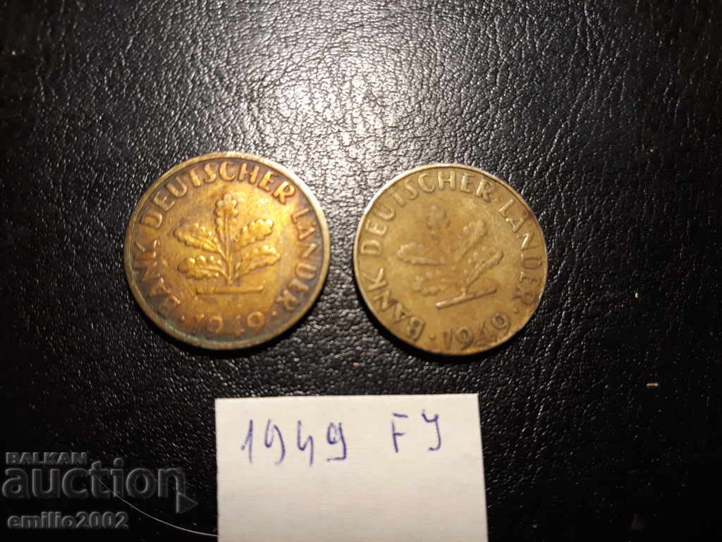 10 Pfennig BDR FJ 1949 cu preț € 0.40 | 0.78 BGN