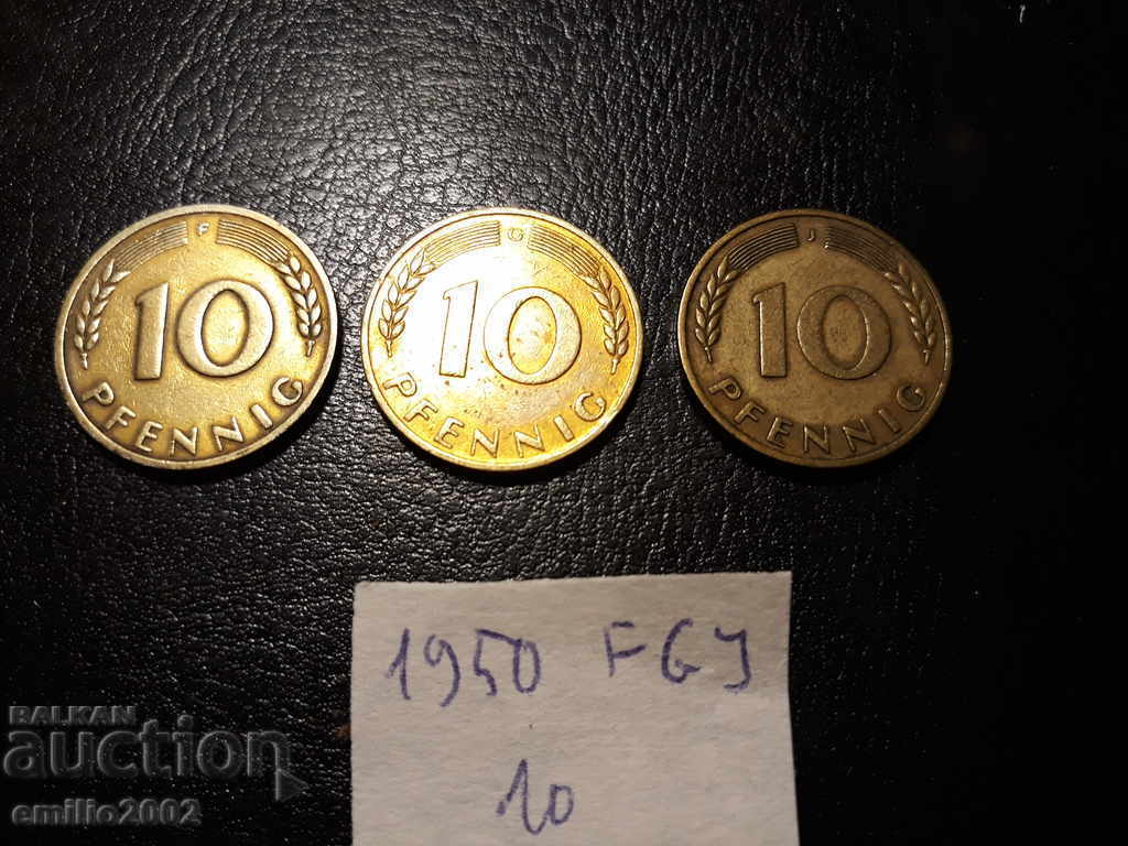 10 Pfennig BDR FGJ 1950