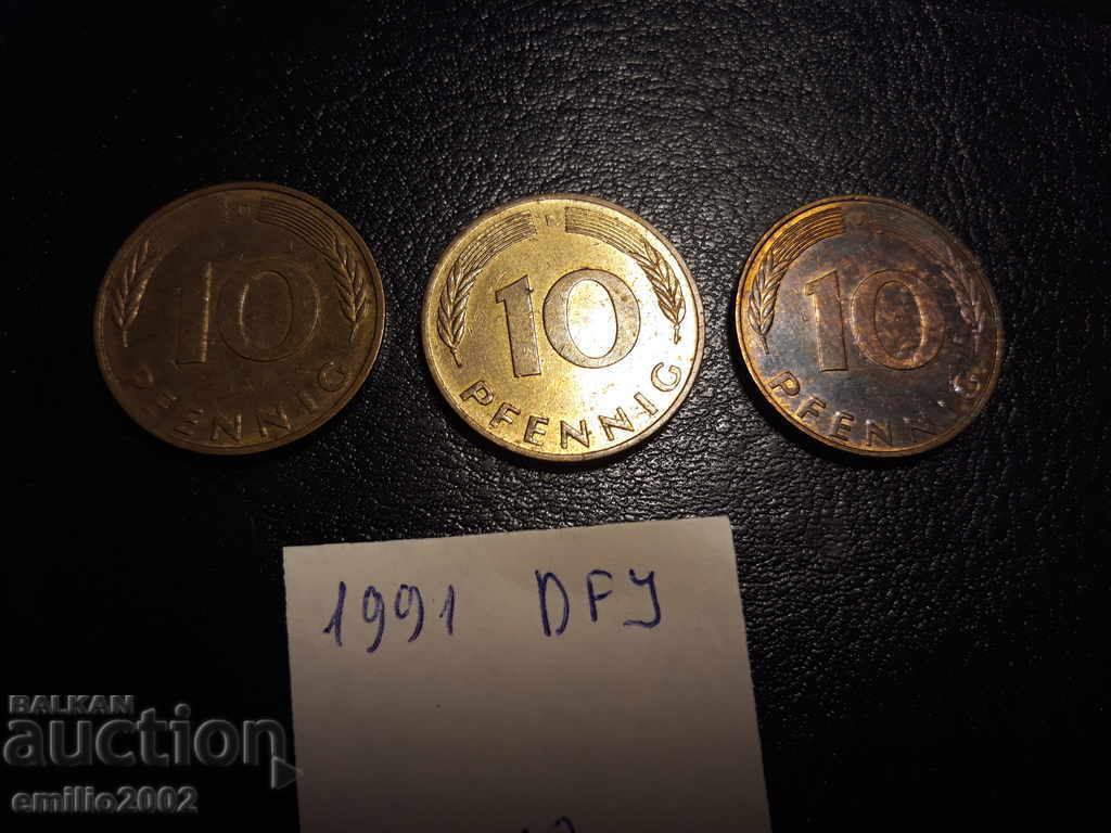 10 Pfennig BDR DFJ 1991
