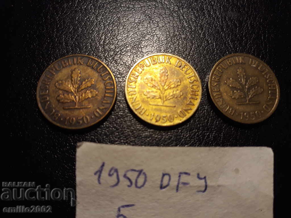 5 Pfening BDR DFJ 1950 with price 1.49 BGN | € 0.76 5 Pfening BDR DFJ 1950 with price 1.49 BGN | € 0.76