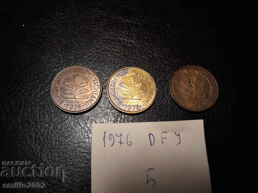 5 Pfennig BDR DFJ 1976 με τιμή € 0.76 | 1.49 BGN 5 Pfennig BDR DFJ 1976 με τιμή € 0.76 | 1.49 BGN