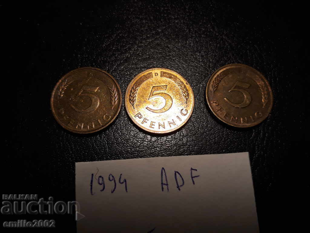 5 Pfennig BDR ADF 1994