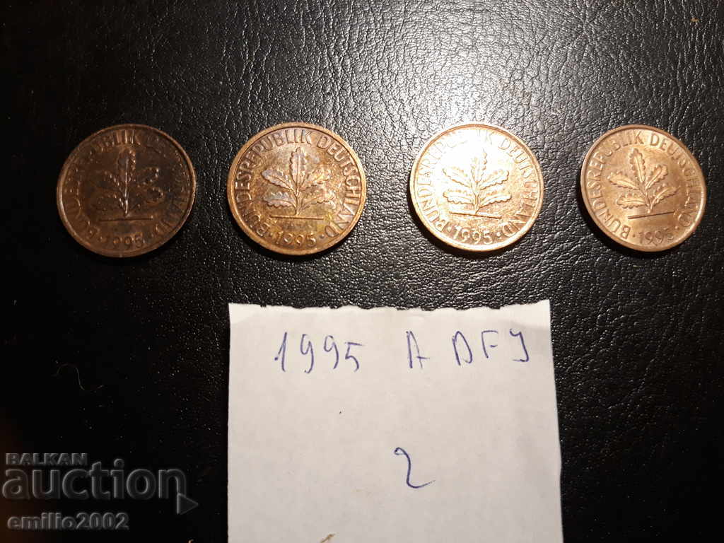 2 Pfening BDR ADFJ 1995 με τιμή 1.99 BGN | € 1.02 2 Pfening BDR ADFJ 1995 με τιμή 1.99 BGN | € 1.02