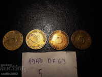 5  Pfening BDR  DFGJ 1950г