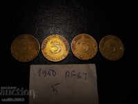 5 Pfennig BDR DFGJ 1950