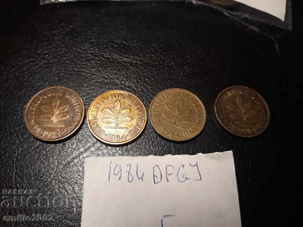 5 Pfening BDR DFGJ 1984 with price 1.99 BGN | € 1.02 5 Pfening BDR DFGJ 1984 with price 1.99 BGN | € 1.02