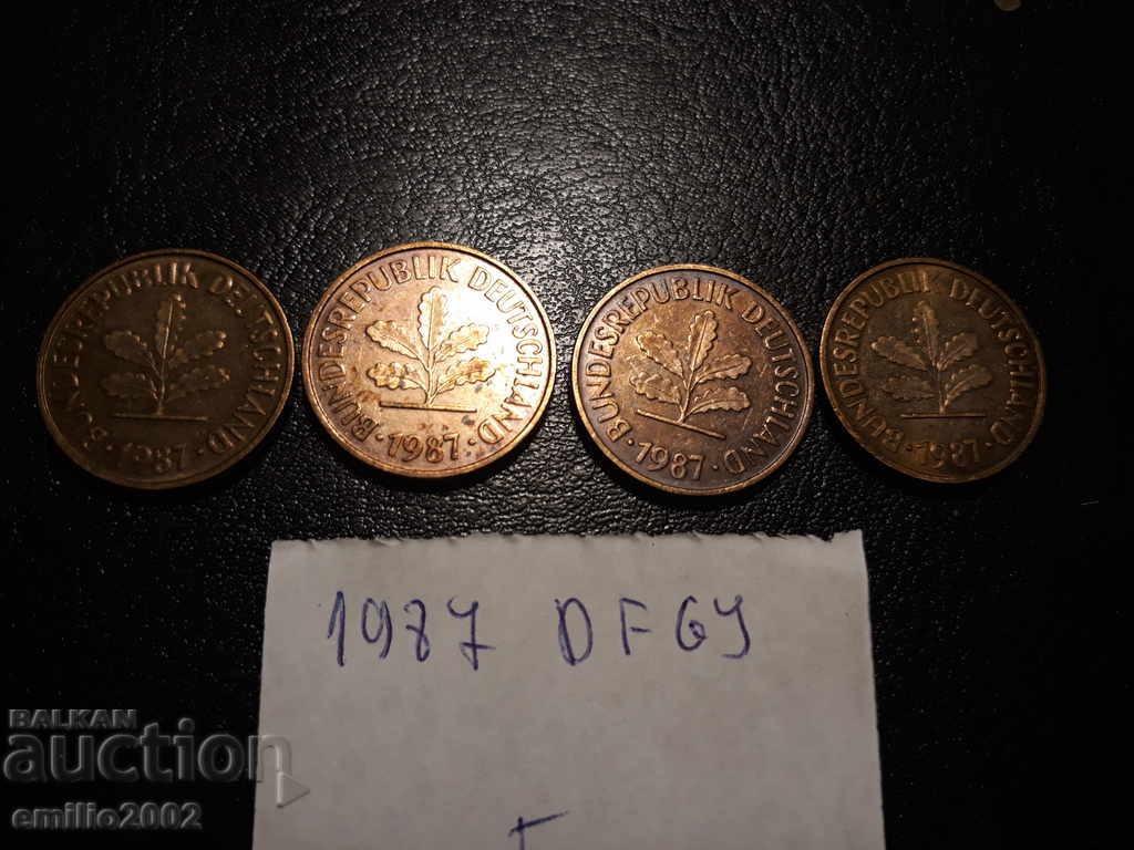 5 Pfening BDR DFGJ 1987 with price 1.99 BGN | € 1.02 5 Pfening BDR DFGJ 1987 with price 1.99 BGN | € 1.02