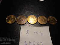 5 Pfennig BDR ADFGJ 1991