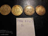 10 Pfennig RFA DFGJ 1949