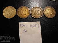 10  Pfening BDR  DFGJ 1949г