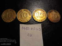 10 Pfening BDR DFGJ 1950